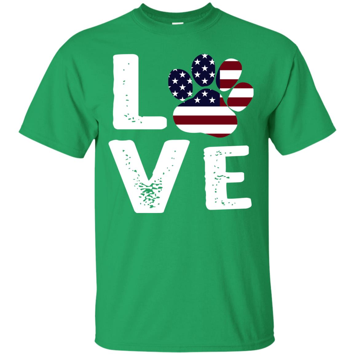 Love Dog Paw Shirt Irish Green