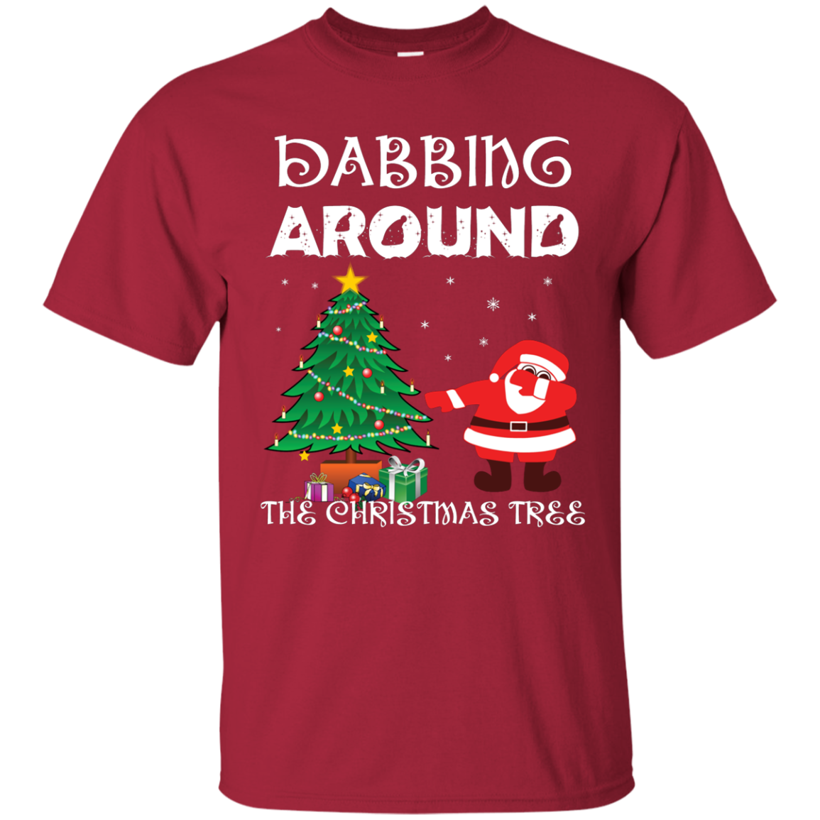 Christmas T-Shirt Dabbing Around The Christmas Tree Cardinal