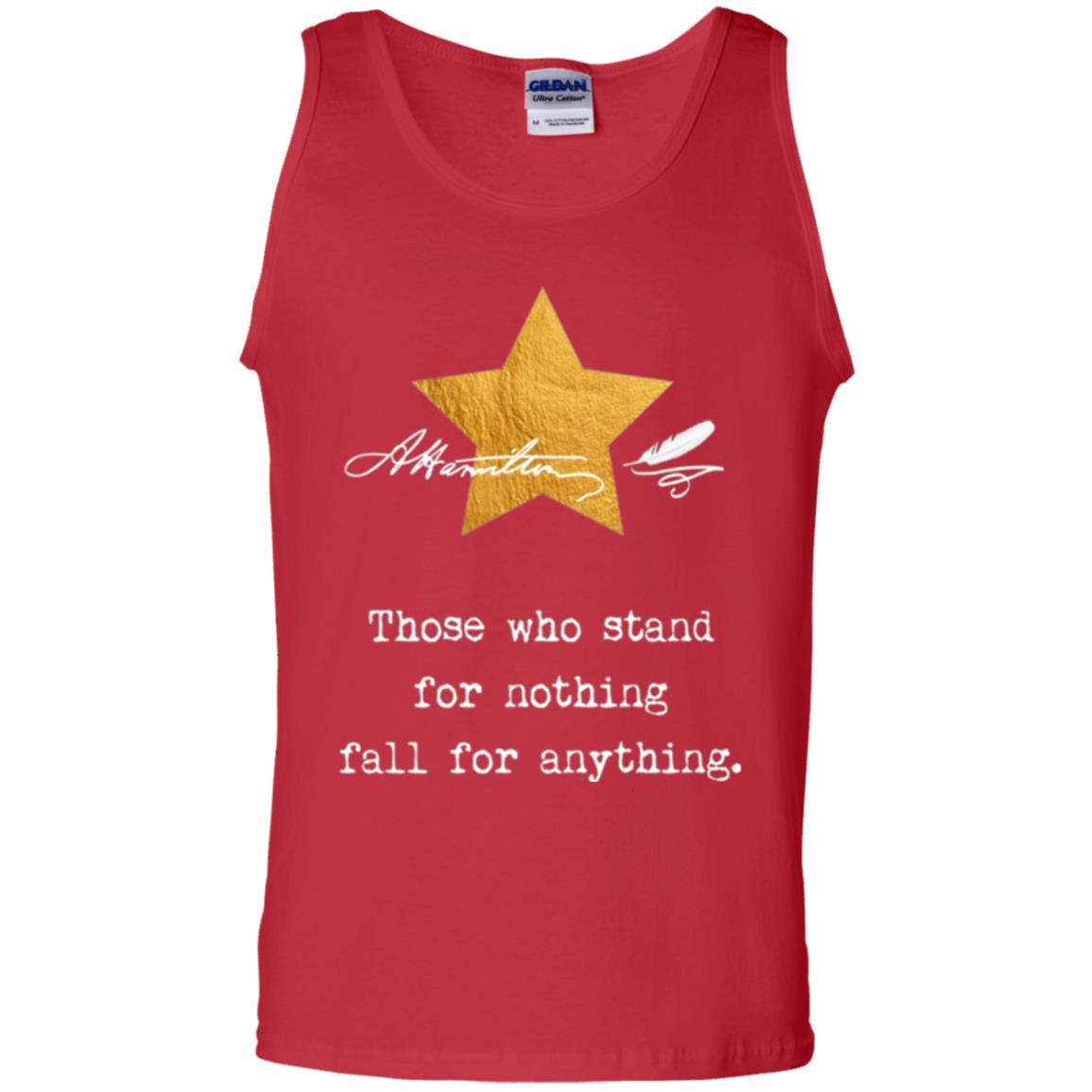 Alexander Hamilton T-shirt Those Who Stand For Nothing Red