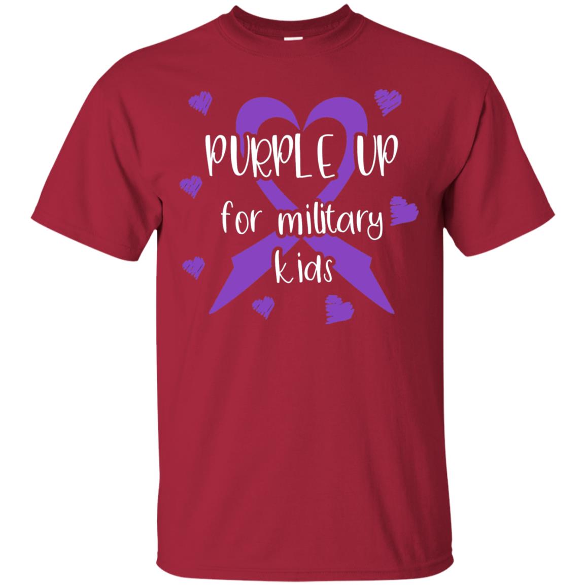 Purple Up For Military Kids Shirt Cardinal
