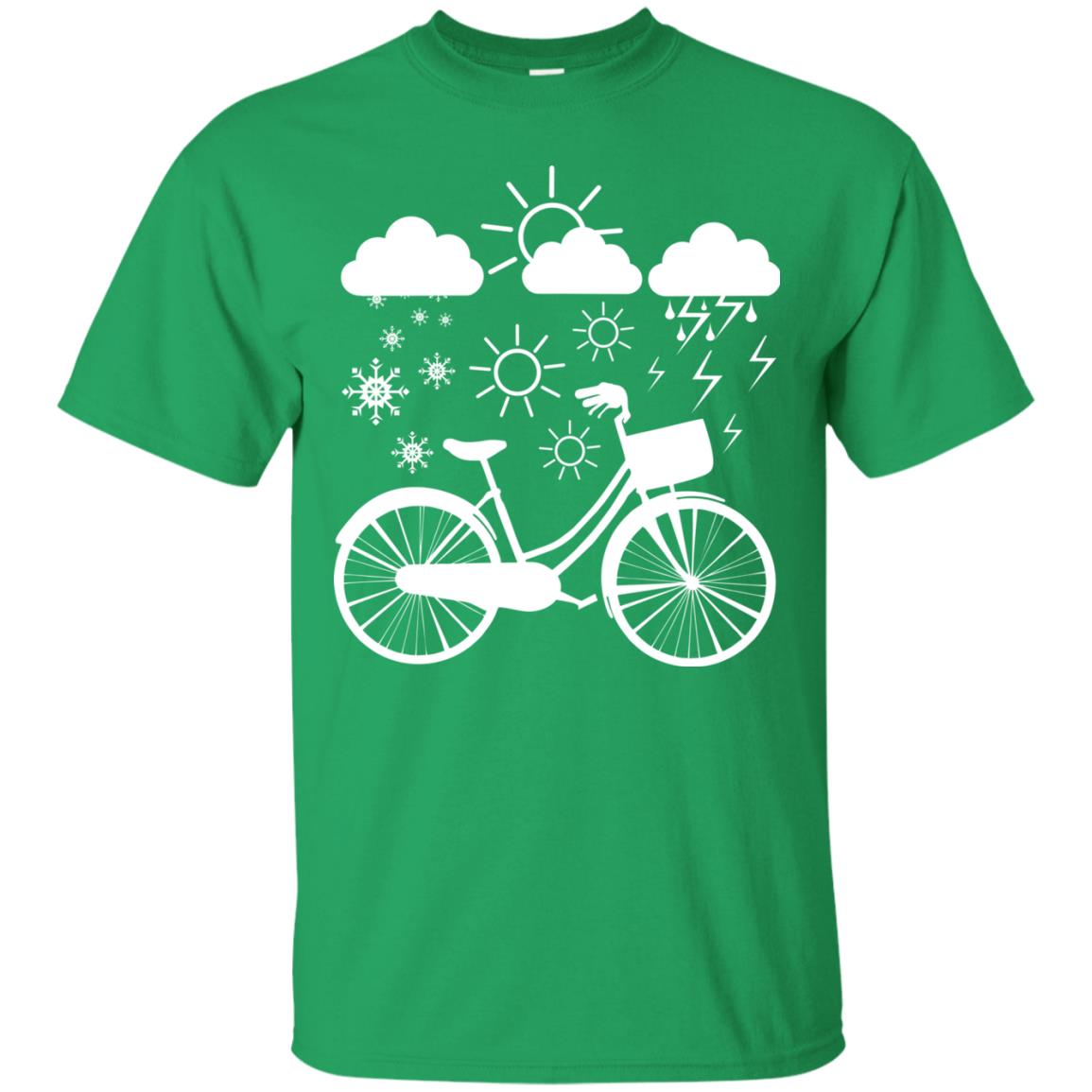Bicycle All Weather Cyclist T-shirt For Bicycle Lover Irish Green