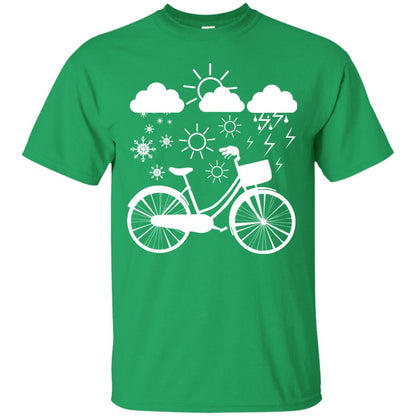 Bicycle All Weather Cyclist T-shirt For Bicycle Lover Irish Green