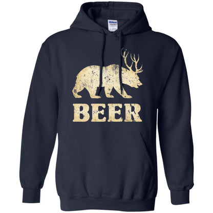 Beer T-shirt Vintage Bear Deer Navy