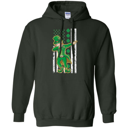 Dabbing Leprechaun St. Patrick's Day T-shirt Forest Green