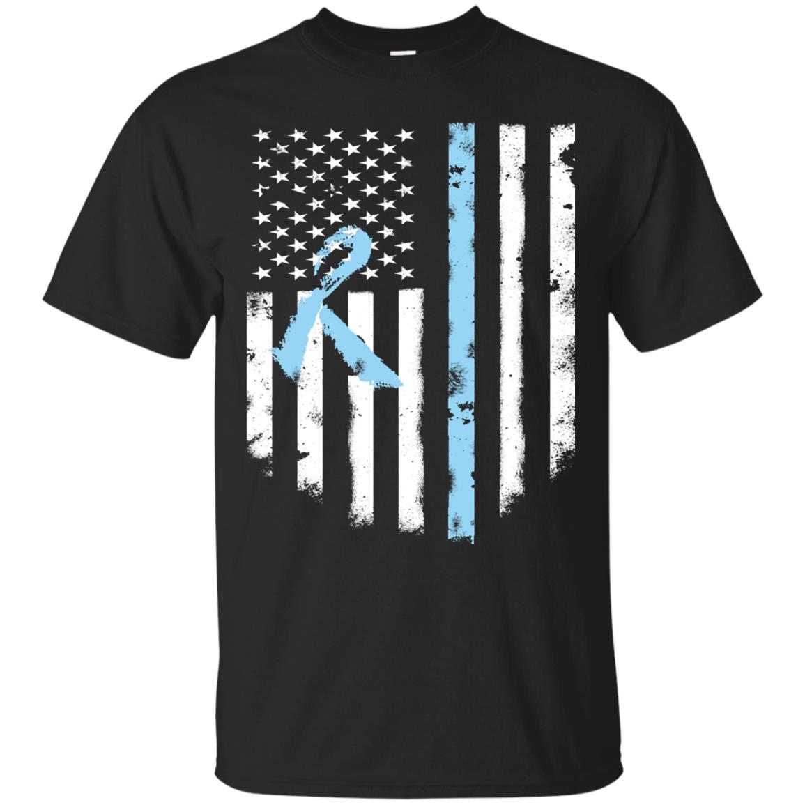 Ribbon American Flag Prostate Cancer Awareness Shirt Black