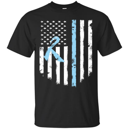 Ribbon American Flag Prostate Cancer Awareness Shirt Black