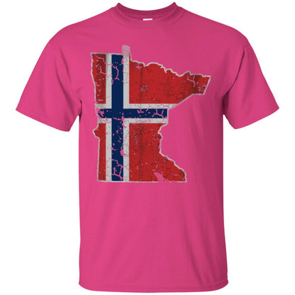 Minnesota Norwegian American Norge Norway Flag T-shirt Heliconia