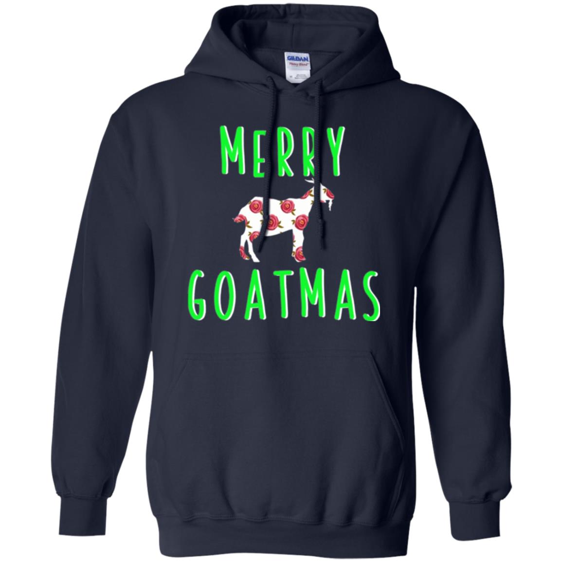 Goat Lovers T-shirt Merry Goatmas Navy