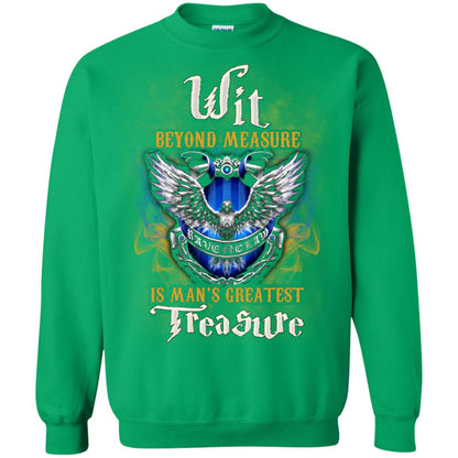 Wit Beyond Measure Is Man's Greatest Treasure Ravenclaw House Harry Potter Fan ShirtG180 Gildan Crewneck Pullover Sweatshirt 8 oz.