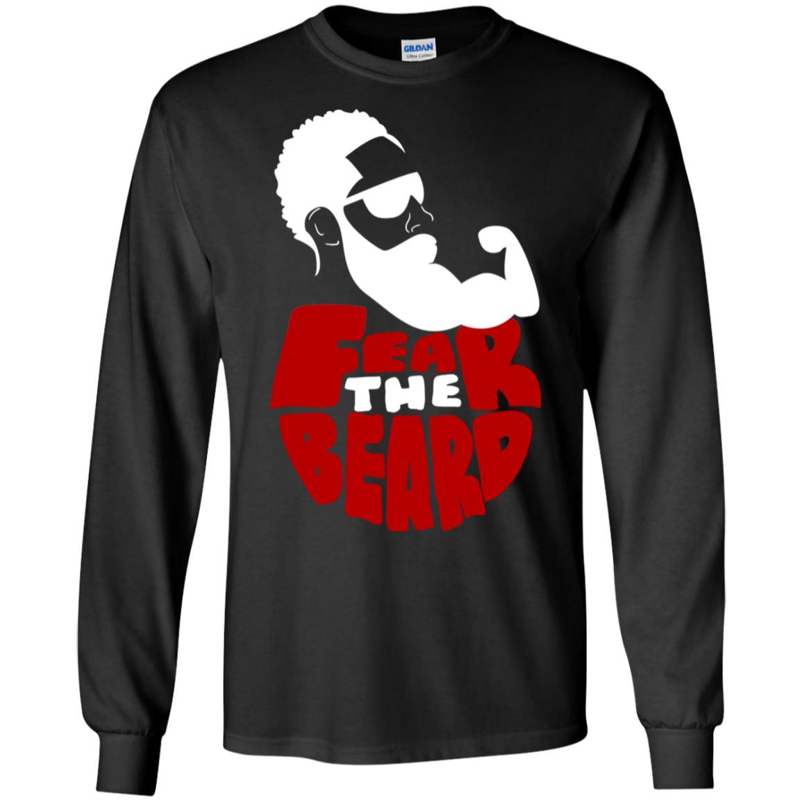 Fear The Beard No Shave November Gift Shirt For MensG240 Gildan LS Ultra Cotton T-Shirt