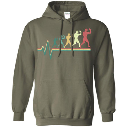 Boxing Heartbeat Boxer Gift Shirt Military Green