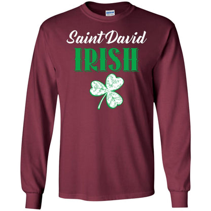 Saint Patrick's Day T-shirt Saint David Irish Maroon