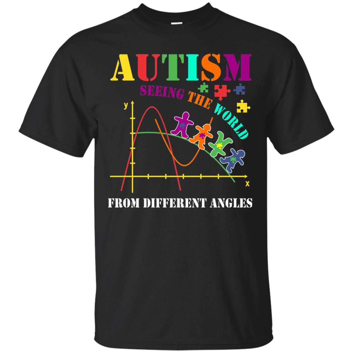 Seeing The World From Different Angles Autism Awareness T-shirt Black