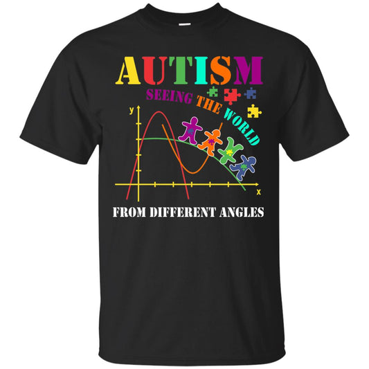 Seeing The World From Different Angles Autism Awareness T-shirt Black