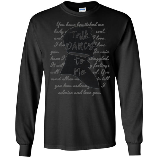 Funny Bookworm T-shirt Talk Darcy To Me Black