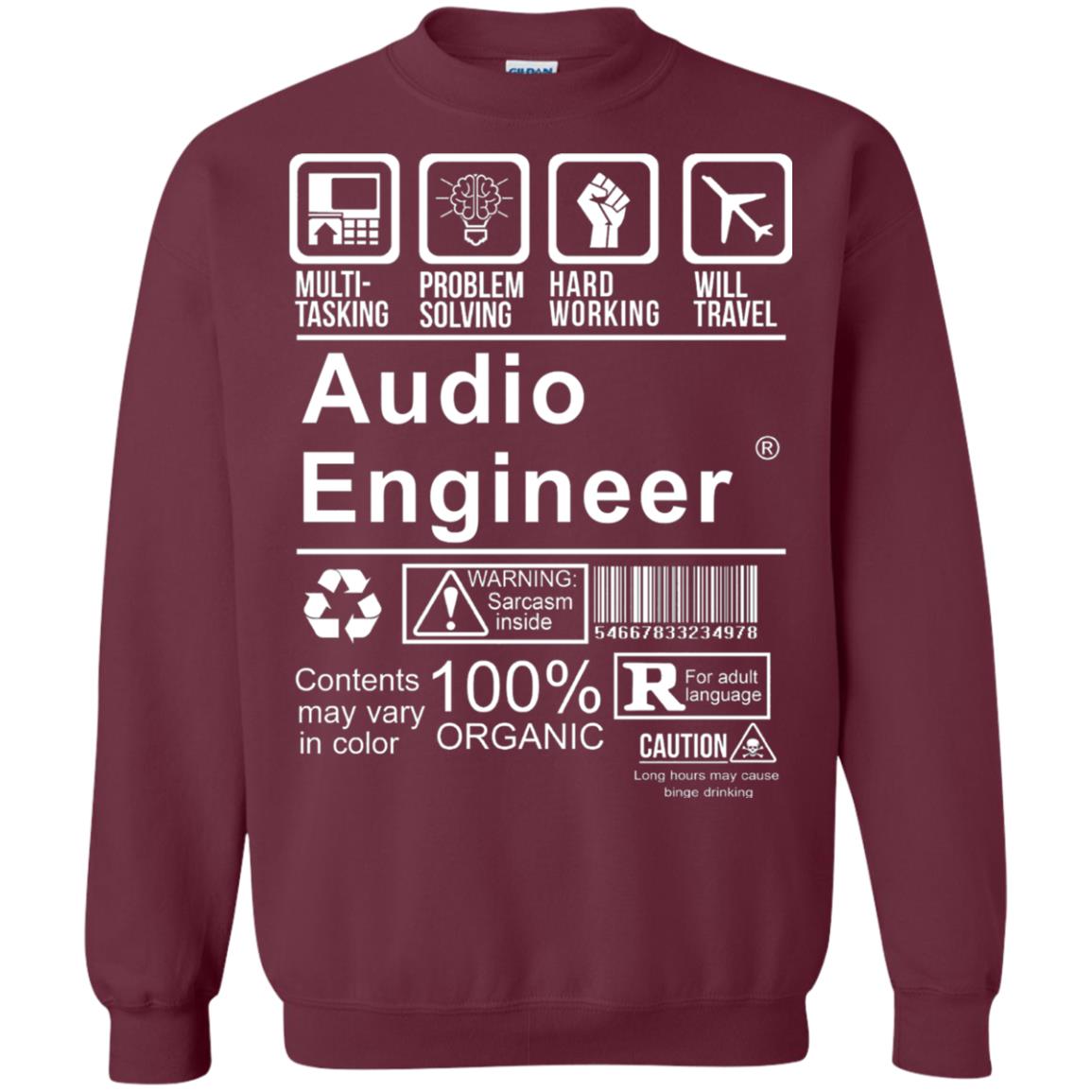 Audio Engineer Shirt Multi Tasking Problem Solving Maroon