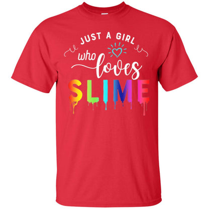 Slime Lover T-shirt Just A Girl Who Loves Slime Red