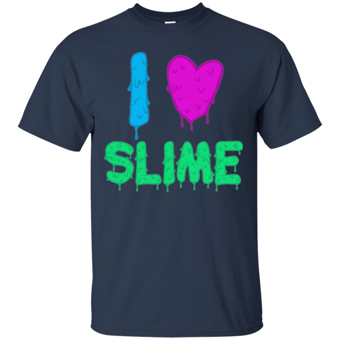 I Love Slime T-shirt Slime Lovers Navy
