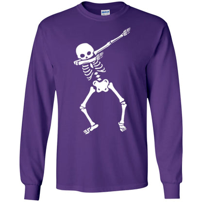 Dabbing Skeleton T Shirt Purple