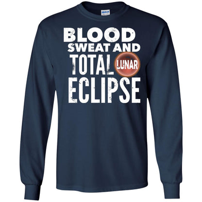 Total Lunar Eclipse 2018 Blood Sweat T-shirt Navy