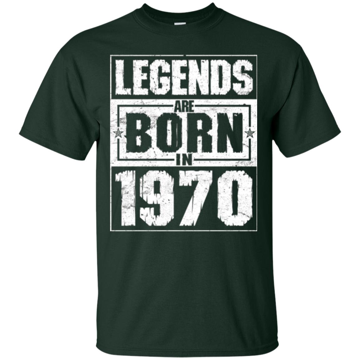 Brithday T-shirt Legends Are Born In 1970 Forest Green