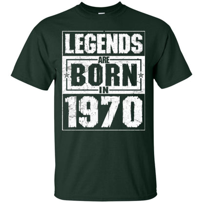 Brithday T-shirt Legends Are Born In 1970 Forest Green