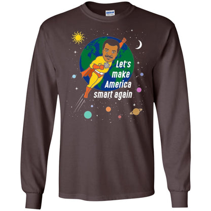 Astronomy T-shirt Let's Make America Smart Again Dark Chocolate