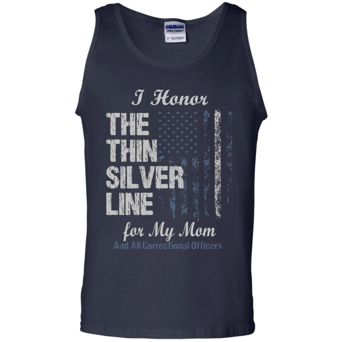 I Hornor The Thin Silver Line For My Mom And All Correctional Officers Shirt Navy