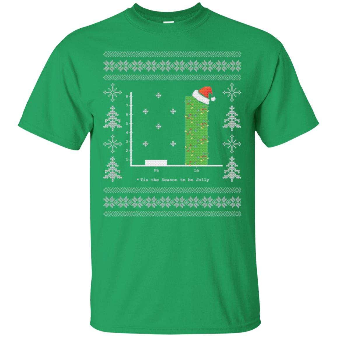 Christmas T-shirt Carol Bar Graph Irish Green