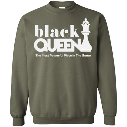 Black Queen The Most Powerful Piece In The Game Proud Black Woman T-shirt Military Green