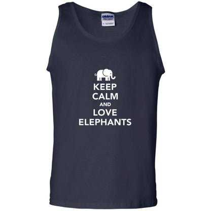 Elephant Lover T-shirt Keep Calm And Love Elephants T-shirt Navy