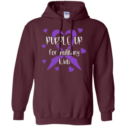 Purple Up For Military Kids Shirt Maroon