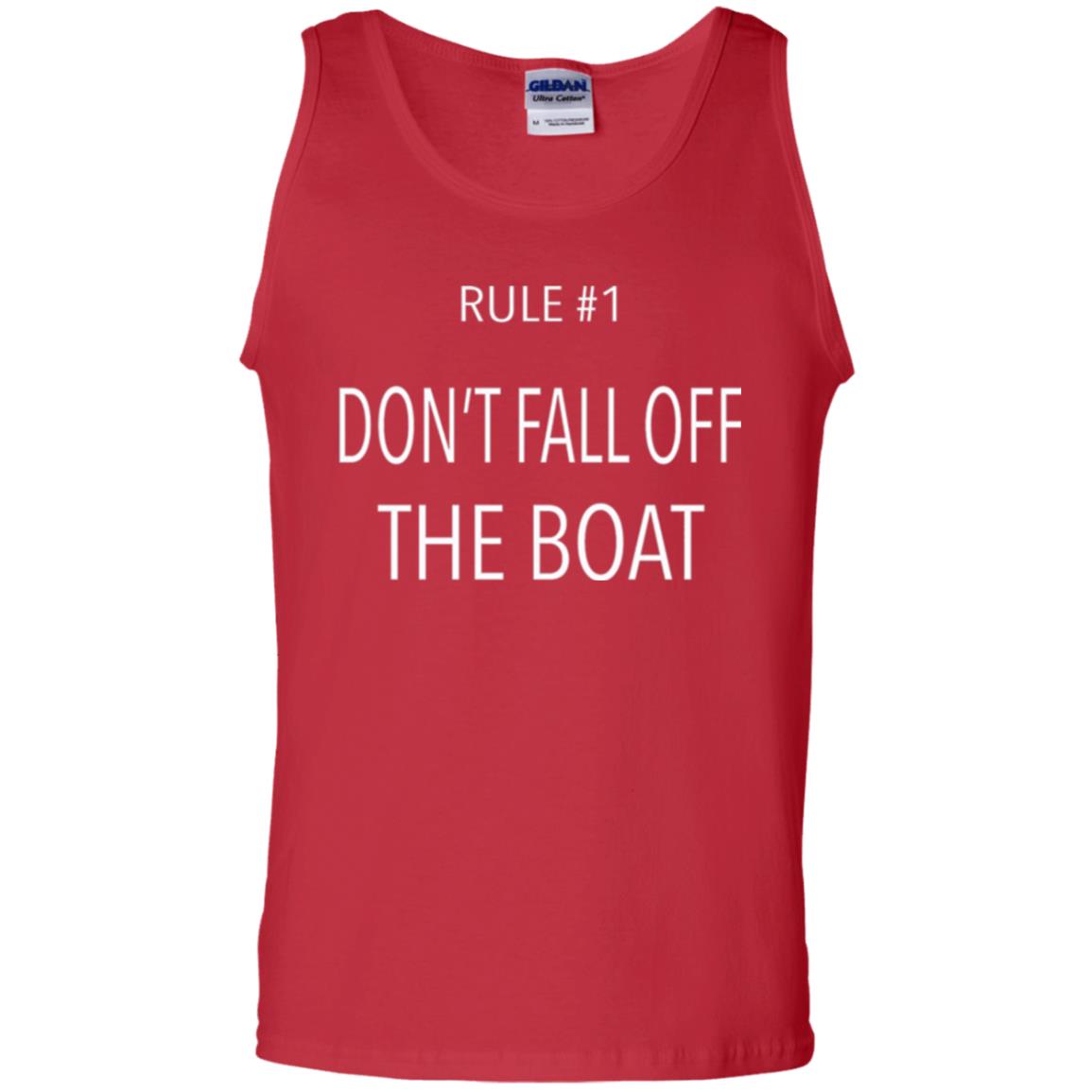 Cruise T-shirt Rule 1 Don_t Fall Off The Boat Red
