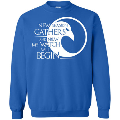 New Season Gathers And Now My Watch Will Begin Game Of Thrones Fan T-shirt Royal