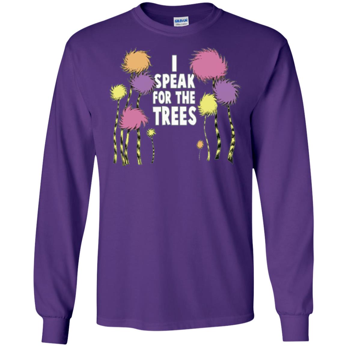 I Speak For The Trees Environmental Awareness T-shirt Purple