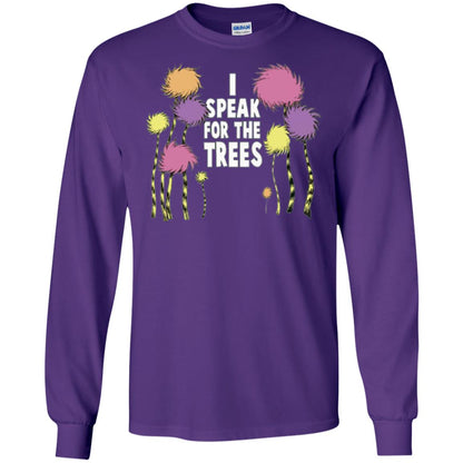 I Speak For The Trees Environmental Awareness T-shirt Purple