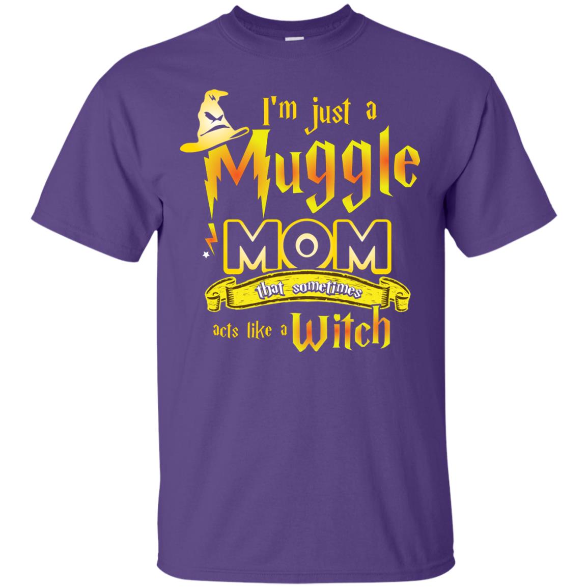 I_m Just A Muggle Mom That Sometimes Acts Like A Witch Fan Harry Potter Shirt For Mom Purple