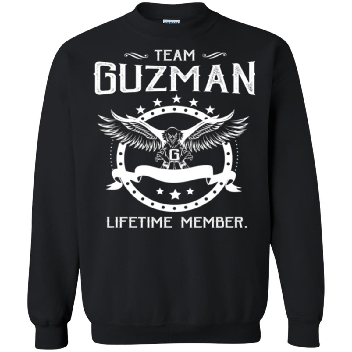 Family T-shirt Team Guzman Lifetime Member Black
