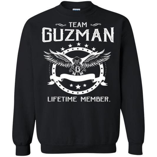 Family T-shirt Team Guzman Lifetime Member Black