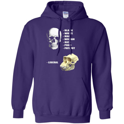 Funny Cool Skulls T-shirt Modern America Patriot Liberal Purple