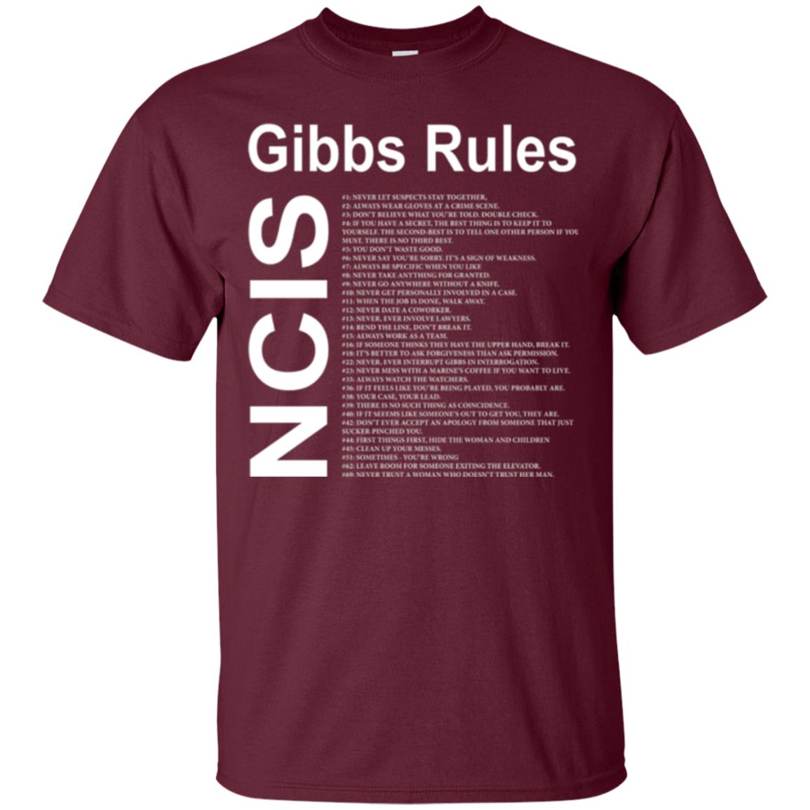 Gibbs Rules T-shirt Maroon