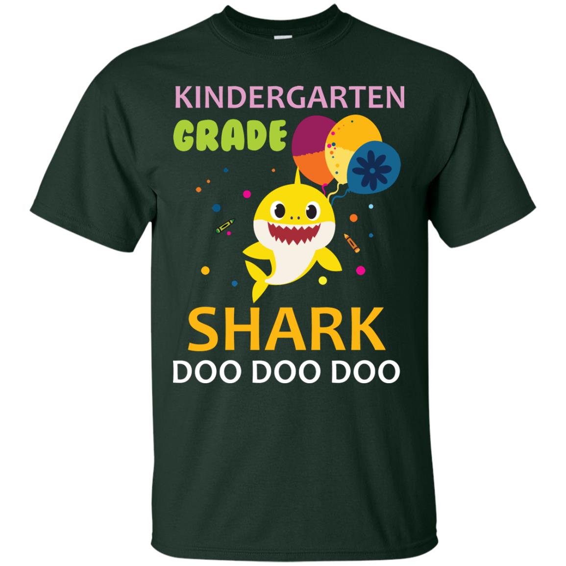 Kindergarten Shark Doo Doo Doo Back To School T-shirt Forest