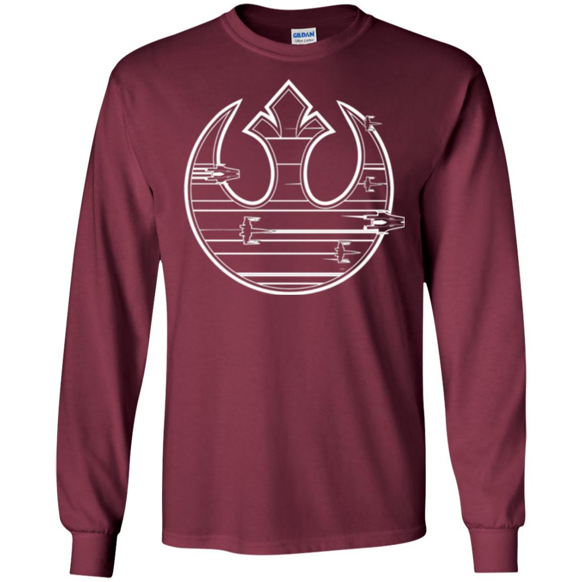 Film T-shirt Last Jedi Rebel Resistance Ship Logo Maroon