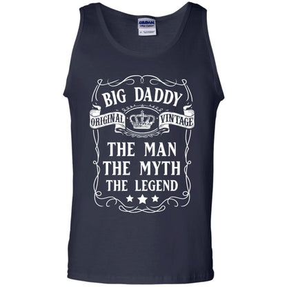 Big Daddy Original Vintage The Man Myth Legend Grandfather T-shirt Navy