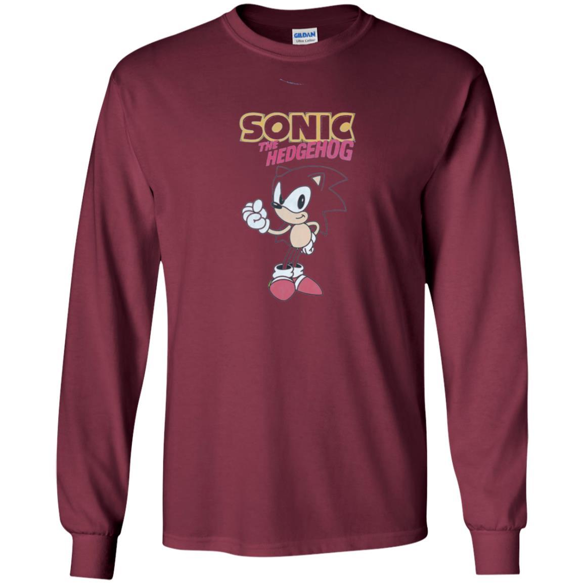 Movie T-Shirt Sonic The Hedgehog Maroon