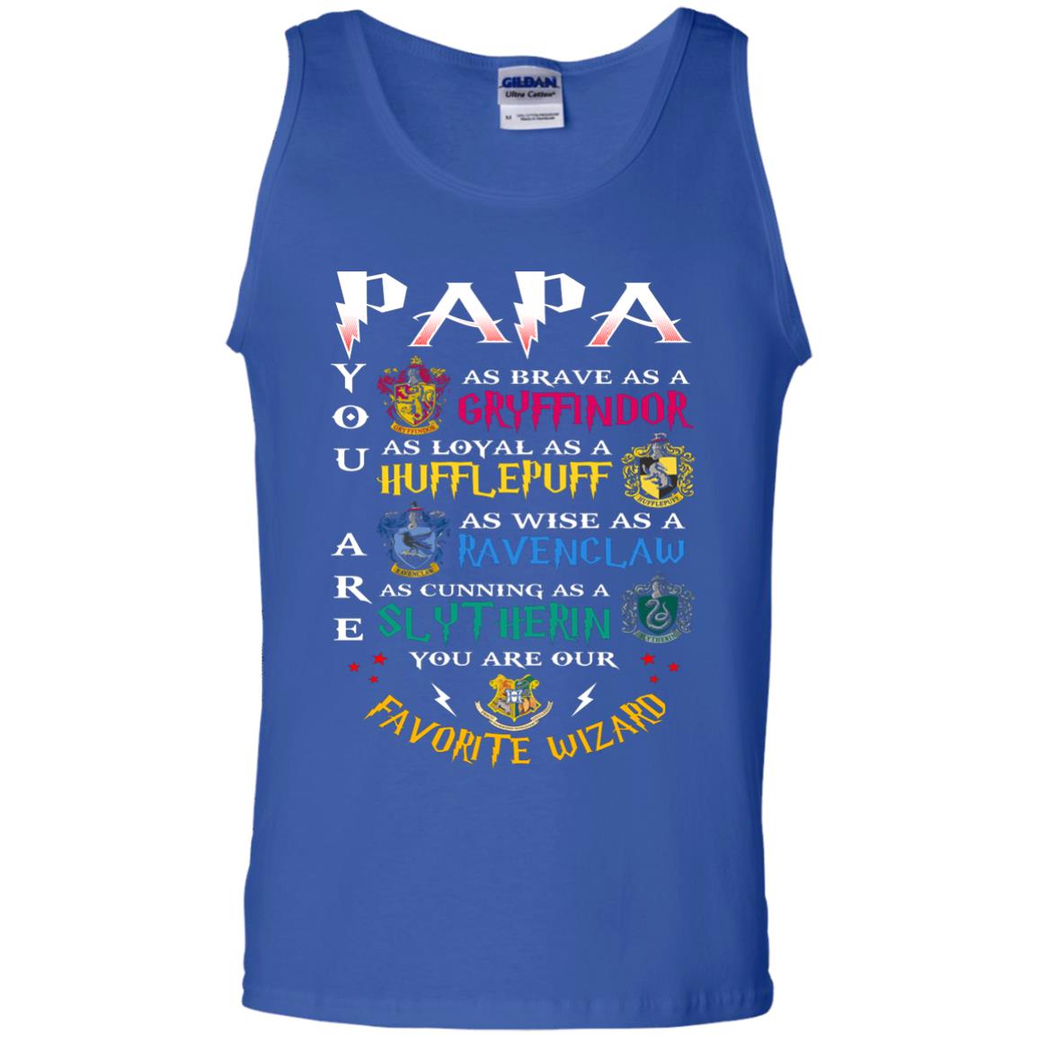 Papa Our  Favorite Wizard Harry Potter Fan T-shirtG220 Gildan 100% Cotton Tank Top