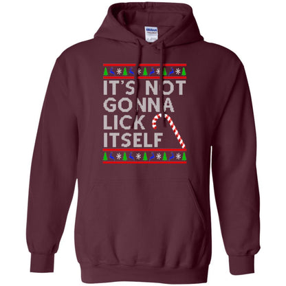 Christmas T-shirt It's Not Gonna Lick Itself Maroon