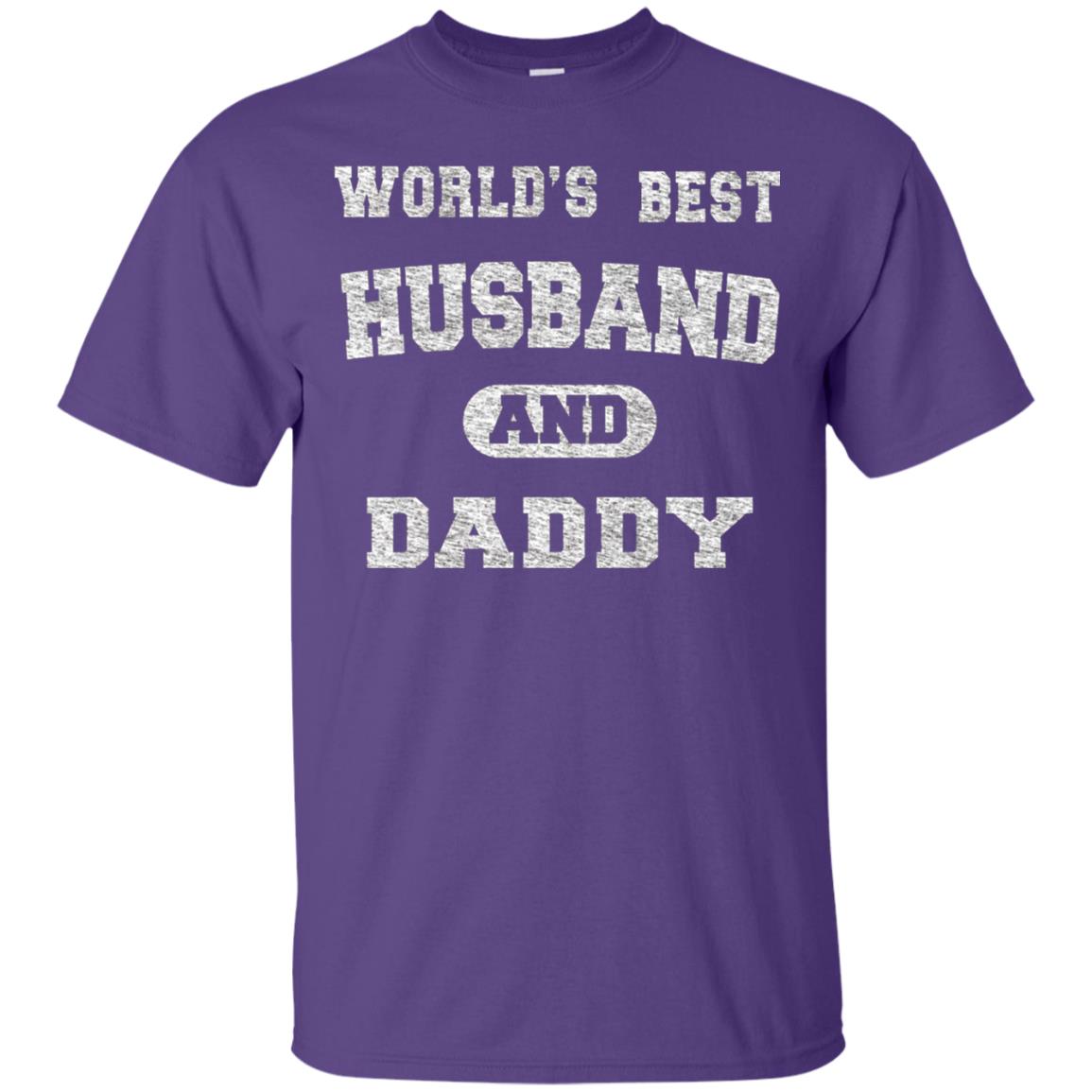 Worlds Best Husband And Daddy Family Shirt Purple