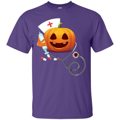 Pumpkin Nurse Nursing Halloween Gift Shirt Purple