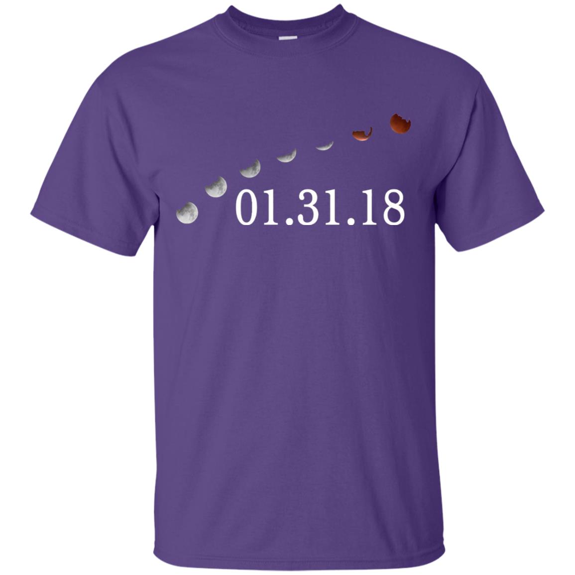 Usa Total Lunar Eclipse On January 31, 2018 T-shirt Purple